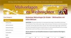 Desktop Screenshot of malvorlagen-weihnachten.de