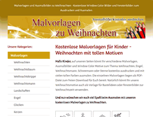 Tablet Screenshot of malvorlagen-weihnachten.de